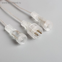 Гирлянда &laquo;Сосульки рифленые&raquo; 2.5 &times; 0.3 м, IP65, прозрачная нить, 192 LED, свечение белое с эффектом стекания, 12 В