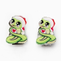 Серьги клипсы детские новогодние &laquo;Стильная девочка&raquo; на Новый год, 7 х 9 см