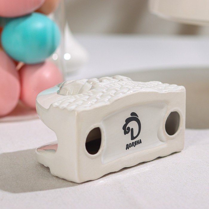 Салфетница Доляна &laquo;Зайка&raquo;, 11,5&times;5,5&times;7,5 см, цвет белый