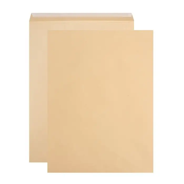 Пакет почтовый крафт E4 300 х 400 мм, без подсказа, без окна, отрывная лента, 120 г/м2