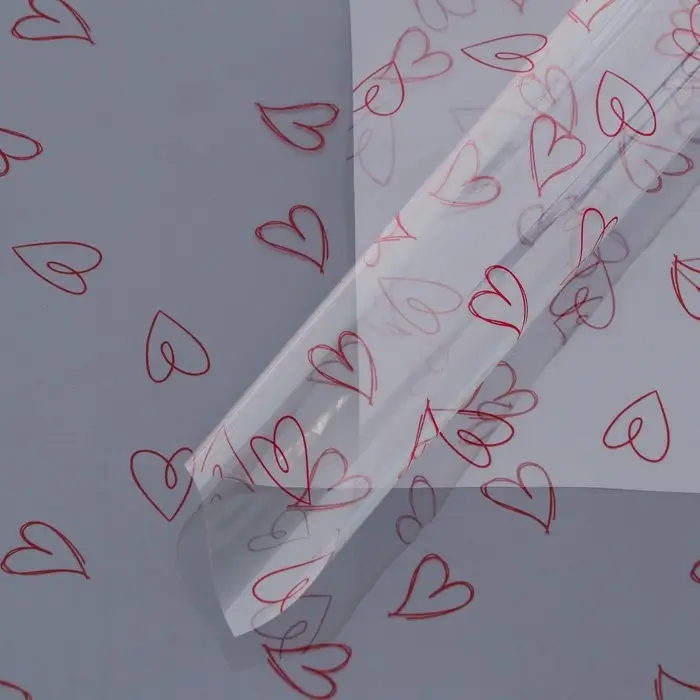 Пленка листах глянцевая 58&times;58 см, красный 50 микрон