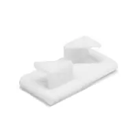 Держатель самоклеящийся для проводов и гирлянд ТУНДРА krep, 8&times;30&times;15 мм, белый, 8 шт.