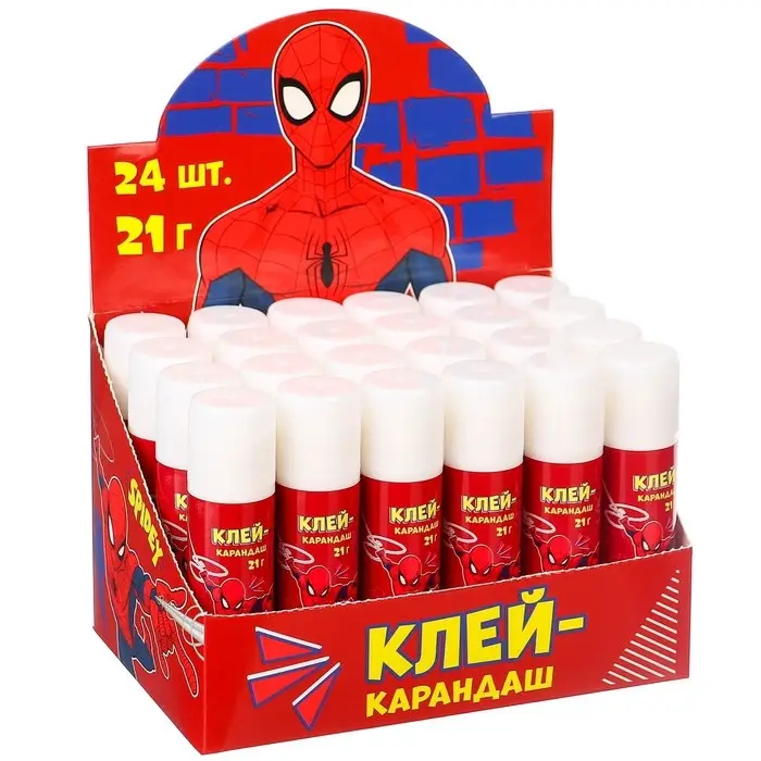 Клей-карандаш PVP 21 г, &laquo;Человек-паук&raquo;