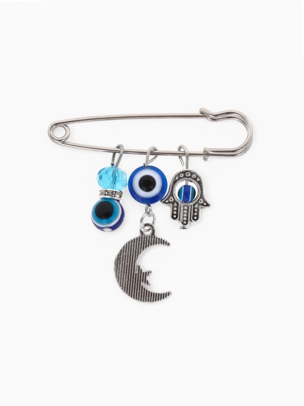 Булавка-оберег &laquo;Для внутренней гармонии&raquo;, 5см, цвет синий в серебре