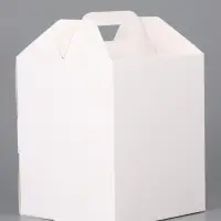 Коробка подарочная пасхальная с окном, белая, 15&times;15&times;18 см