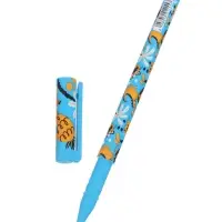 Ручка шариковая Vinson 0,7 мм, синяя, масляная, корпус софттач, с рисунком (штрихкод на штуке)