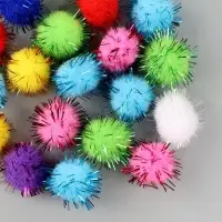 Текстильные детали для декора &laquo;Бомбошки&raquo;, набор 20 шт., размер 1 шт. &mdash; 1,8 см, цвет МИКС