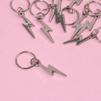 Пирсинг для волос &laquo;Молния&raquo;, 4,1 &times; 1,3 см, 10 шт, цвет серебристый