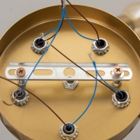 Люстра "Узел" 5х40Вт Е27 черный/латунь 52х52х36см