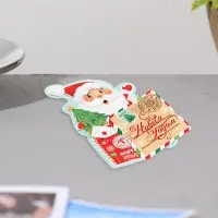 Мини-открытка "С Новым Годом!" глиттер, Дед Мороз, 19х13,5 см