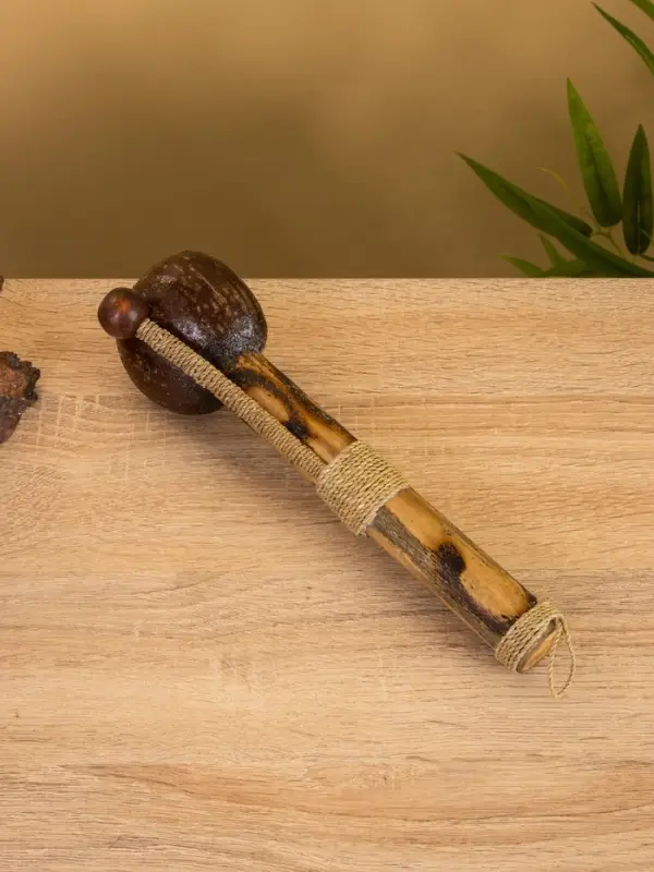 Сувенирный музыкальный инструмент "Тек тек" бамбук, махагон, 25х8х10 см