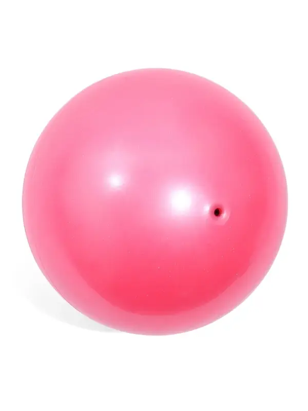Мяч для художественной гимнастики Металлик с блестками, диаметр 19см, цвет розовый