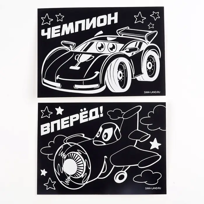 Гравюра &laquo;Чемпион&raquo;, полноцветное основание, набор 2 шт., 10х15 см