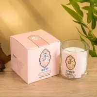 Свеча ароматическая в стекле  "Роза" соевый воск 120гр