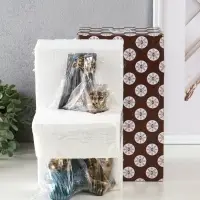 Сувенир полистоун "Африканка в платье с леопардом" бензиновый синий 13х13х25,5 см