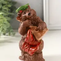 Фигурка гипс &laquo;Медведь с балалайкой&raquo;, 12&times;7 см, коричневый