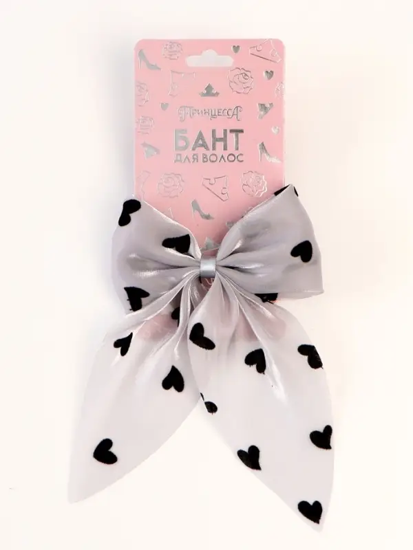 Бант для волос на заколке «Сердечки», Принцессы Бант для волос на заколке «Сердечки», Принцессы