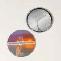 Зеркало карманное &laquo;Закат&raquo;, d=7 см, разноцветное