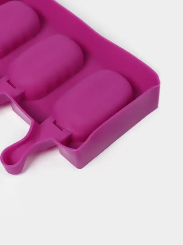 Форма для мороженого &laquo;Эскимо волна&raquo;, силикон, 19.4&times;13 см, 3 ячейки (7&times;4 см), МИКС