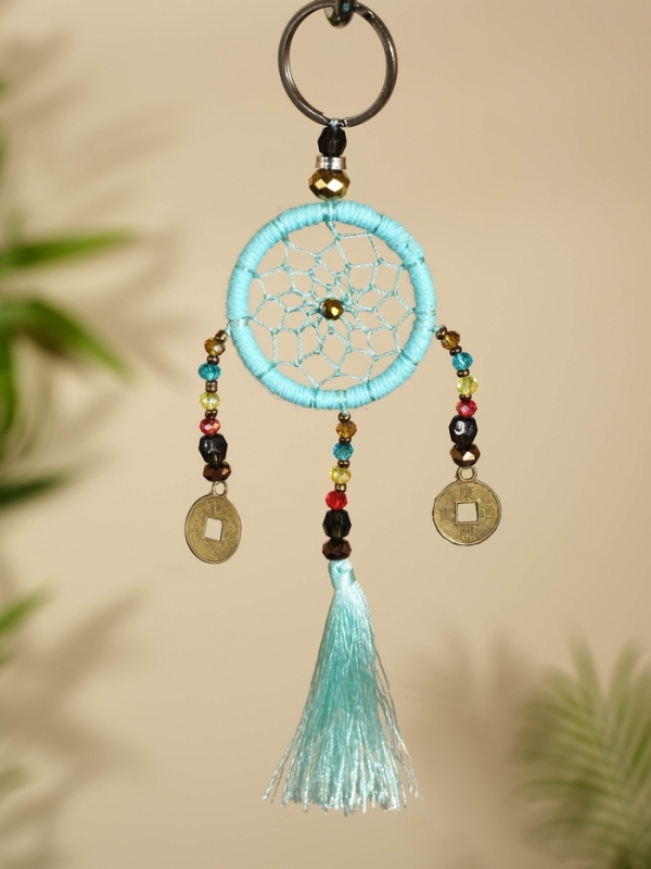 Брелок "Ловец снов" 4х15 см. мятный