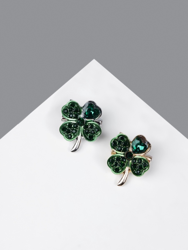 Брошь &laquo;Клевер&raquo; на удачу, МИКС, (неделимая фасовка 12 шт., цена за шт.)