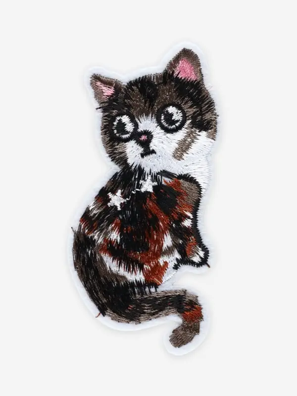 Термоаппликация &laquo;Кошка&raquo;, 9.7&times;4.5 см, серая