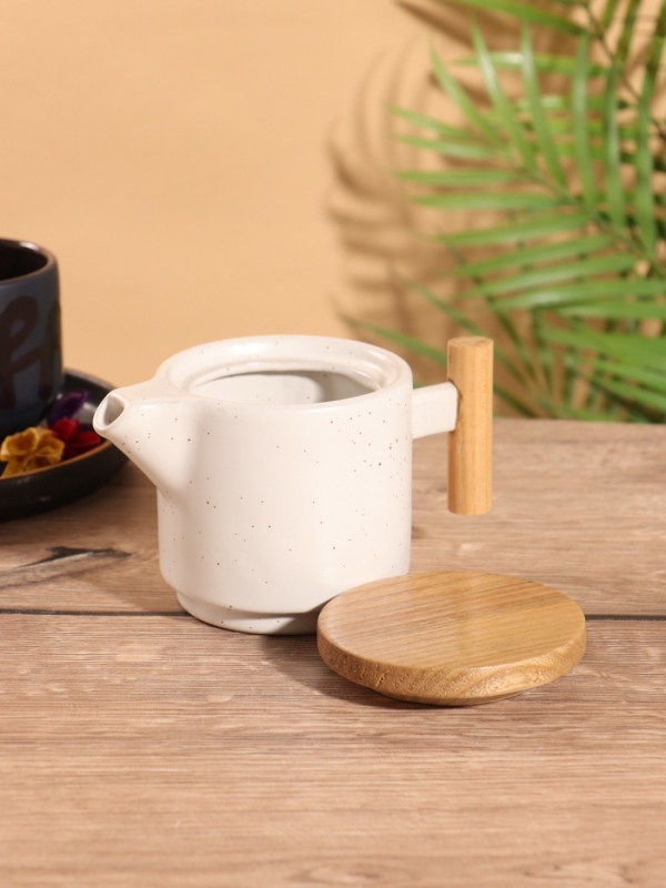 Набор для чаепития &laquo;Атика&raquo; керамический, белый, чайничек + кружка