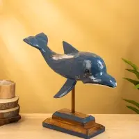 Сувенир на подставке "Дельфин" дерево 40х18х35 см