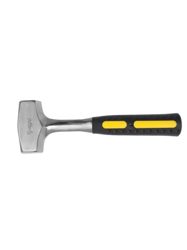 Кувалда ТУНДРА, цельнокованая, квадратный боек, двухкомпонентная рукоятка, 1 кг