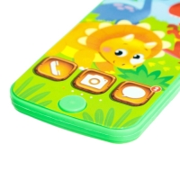 Телефон музыкальный &laquo;Динозаврик&raquo;, звук, цвет зелёный