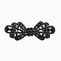 Зажим для кардигана "Ажур", бант, цвет чёрный в сером