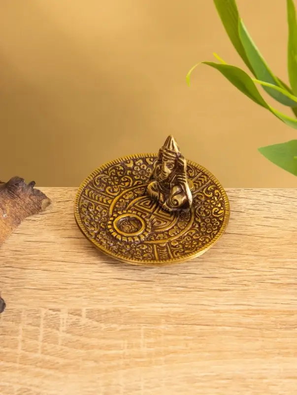 Подставка под благовония "Ганеша" латунь 7 см