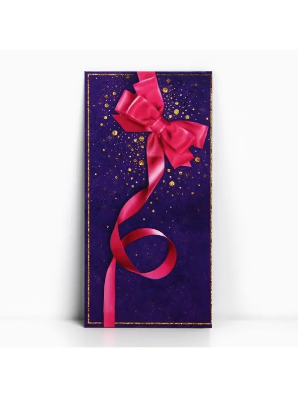 Конверт для денег &laquo;Малиновый бант&raquo;, 16,5 &times; 8 см