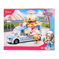 Конструктор Розовая мечта "Бургерная на колесах", 154 детали, 6+