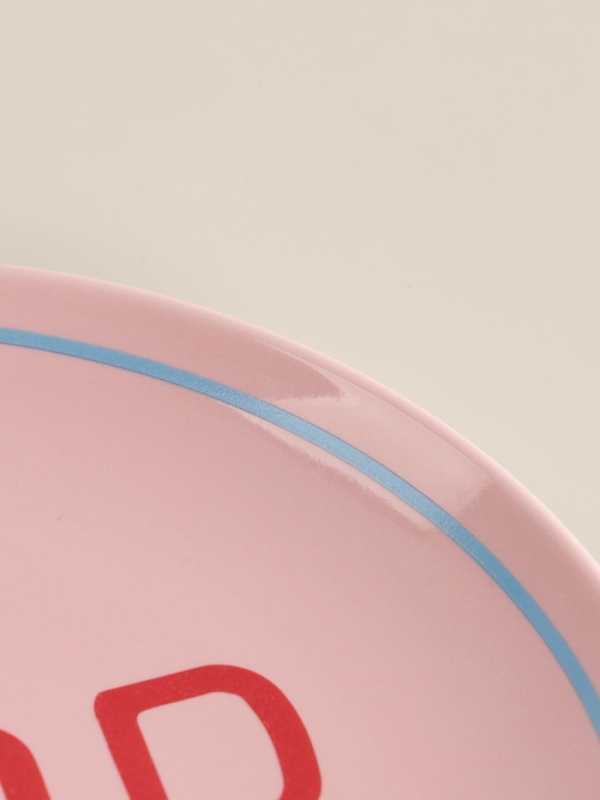 Тарелки SL Home &laquo;Уроки испанского: Amor - Te amo&raquo;, d=22 см, набор 2 шт., фарфор, белые, розовые