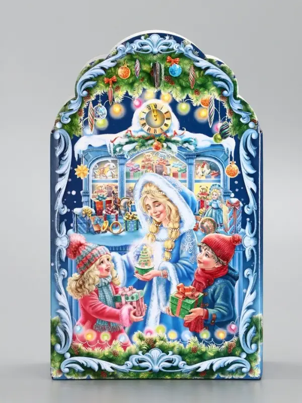 Подарочная коробка новогодняя &laquo;Новогодняя карусель&raquo;, фигурная, 160&times;75&times;260 см