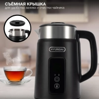 Чайник HYK-S3505 1,5л 2200Вт черный (металл)