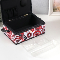 Шкатулка для рукоделия "Народный цветочный узор" 24х16х11 см