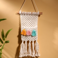 Кармашек текстильный, подвесной 22х50 см, белый