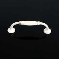 Ручка-скоба PC176WW/GP, м/о 96 мм, белая с золотом, 4 шт TMP