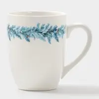 Кружка новогодняя Доляна &laquo;Зимний вечер&raquo;, 300 мл, фарфор, белая
