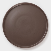 Набор тарелок Доляна &laquo;Гранит&raquo;, 4 шт., d=26 см, керамика, коричневый