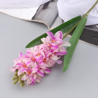 Цветы искусственные "Гиацинт галант" 66х5 см, бело-сиреневый