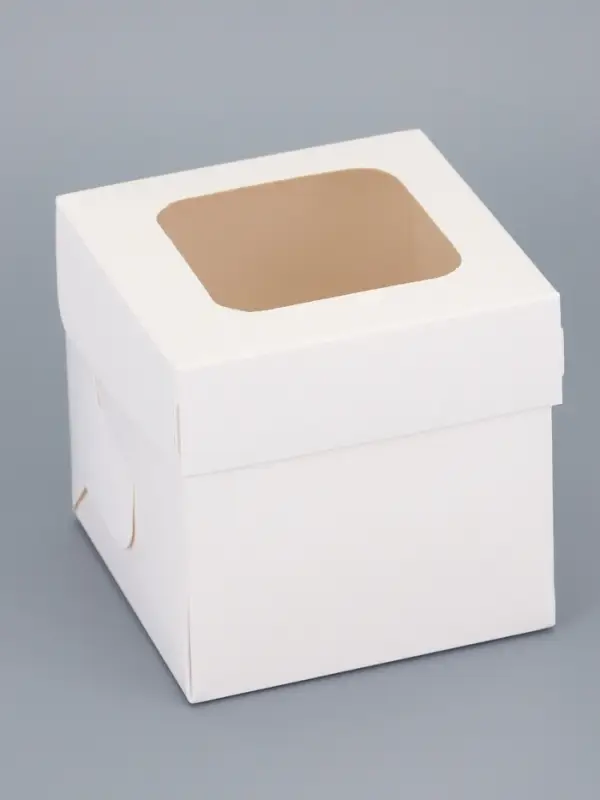 Упаковка под один капкейк, белая, 11 х 11 х 11,1 см