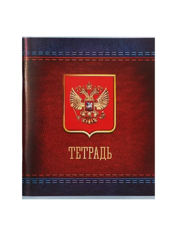 Тетрадь 48 листов в клетку Calligrata &laquo;Россия&raquo;, обложка мелованная бумага, блок №2, белизна 75% (серые листы), МИКС