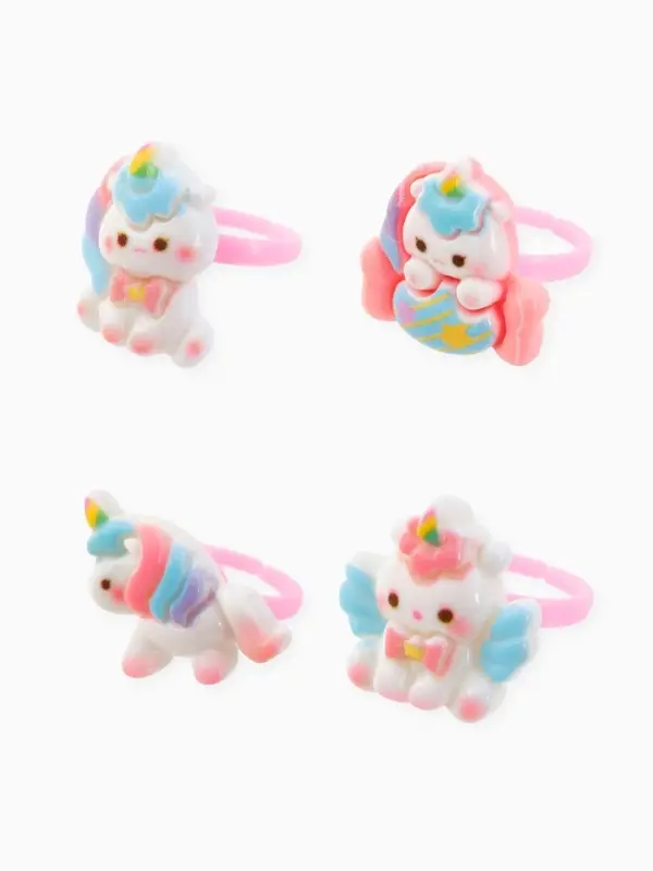 Кольцо &laquo;Выбражулька&raquo; единороги, форма МИКС, цветное, безразмерное