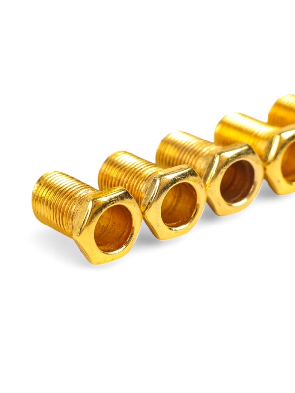 Комплект одиночной колковой механики Music Life, золотистые, 3+3