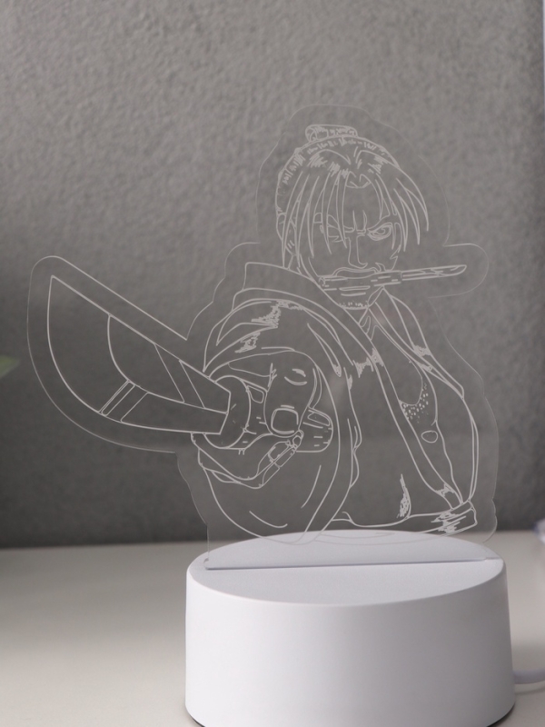 Светильник "Аниме. Воин" LED RGB от сети RISALUX 9,5х14,9х16 см