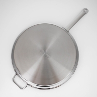 Сковорода &laquo;Общепит&raquo;, d=40 см, толщина стенок 0,8 мм, дно 3,5 мм, с теплораспределительным слоем, индукция