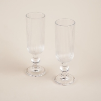 Набор бокалов для шампанского стеклянный SL Home &laquo;Модерн&raquo;, 150 мл, 5,5&times;18,5 см, цвет прозрачный